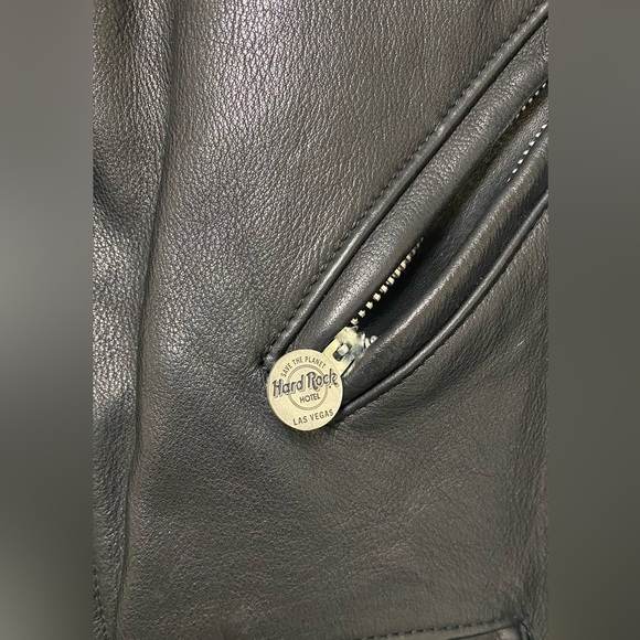 Hard Rock Cafe Biker Leather Jacker - Picture 4 of 14